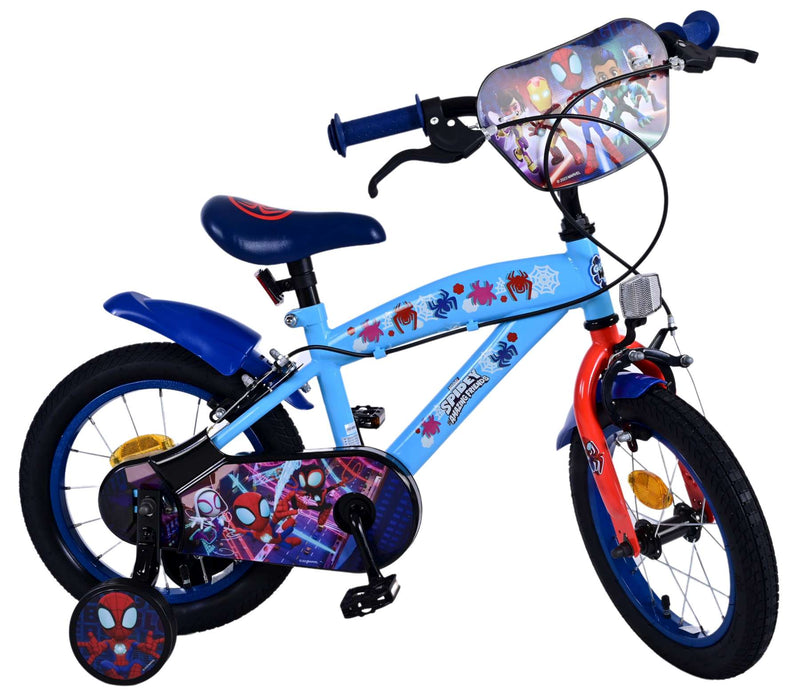 Afbeelding laden in galerijviewer, Spidey Kinderfiets - Jongens - 14 inch - Blauw - Twee handremmen