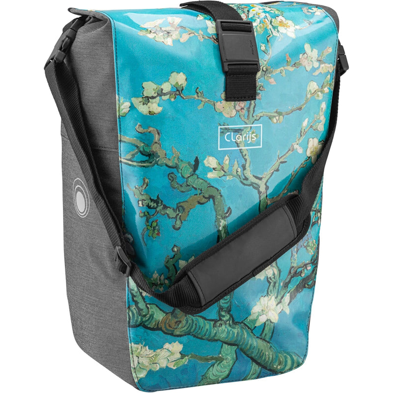 Afbeelding laden in galerijviewer, Clarijs fietstas solobag 24l van gogh almond blossom