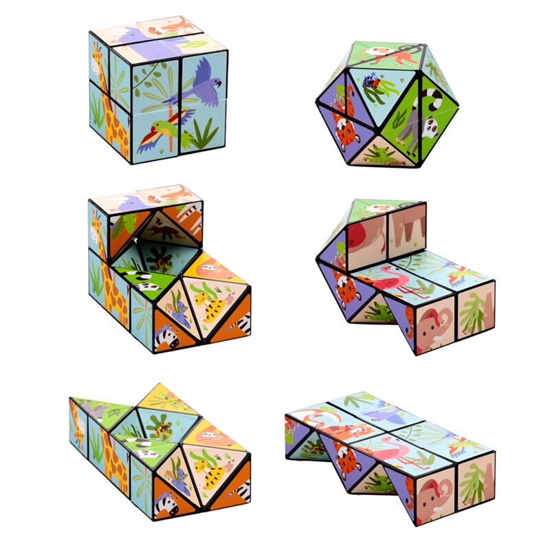 Afbeelding laden in galerijviewer, Zooniverse puzzel kubus speelgoed