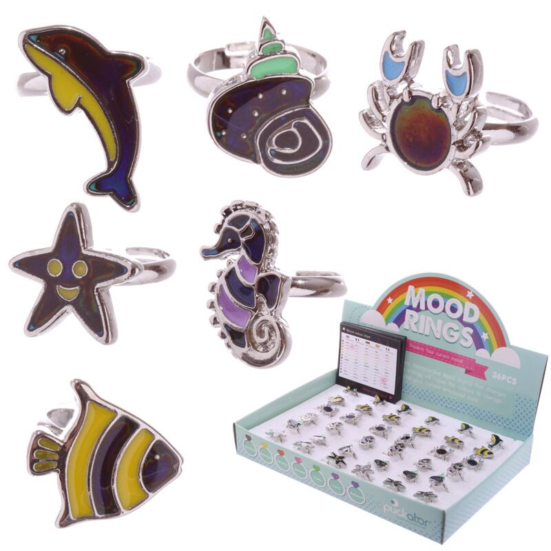 Afbeelding laden in galerijviewer, Zeeleven kinder moodring