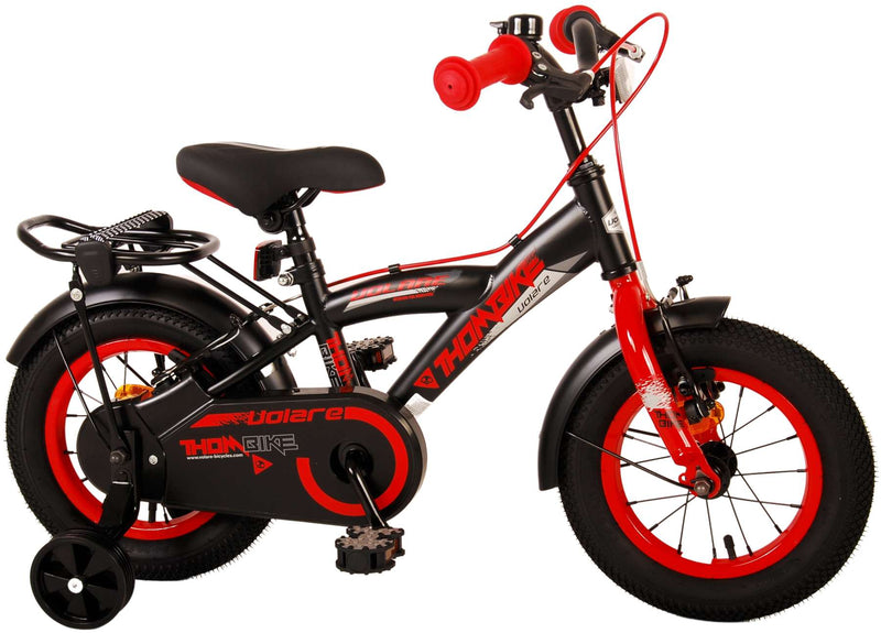 Afbeelding laden in galerijviewer, Volare Thombike Kinderfiets Jongens 12 inch Zwart Rood Twee Handremmen