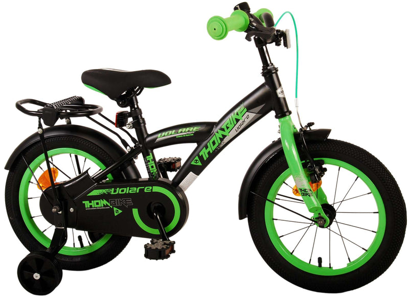 Afbeelding laden in galerijviewer, Volare Thombike Kinderfiets - Jongens - 14 inch - Zwart Groen
