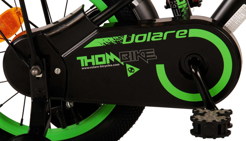 Afbeelding laden in galerijviewer, Volare Thombike Kinderfiets - Jongens - 14 inch - Zwart Groen