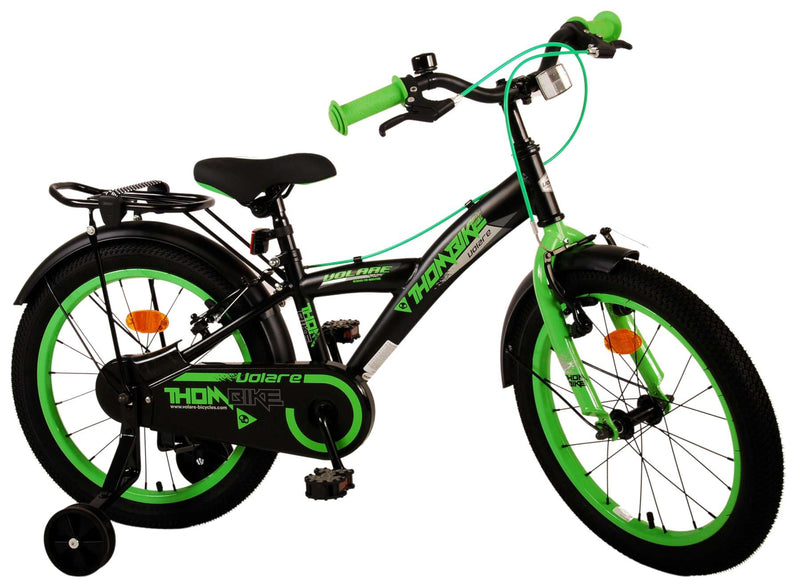 Afbeelding laden in galerijviewer, Volare Thombike Kinderfiets Jongens 18 inch Zwart Groen Twee handremmen
