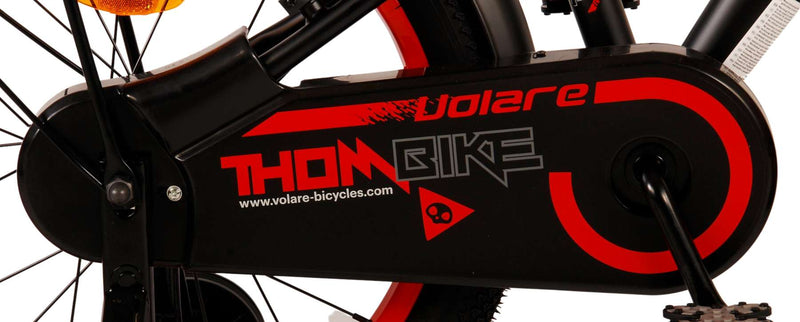 Afbeelding laden in galerijviewer, Volare Thombike Kinderfiets Jongens 18 inch Zwart Rood Twee handremmen