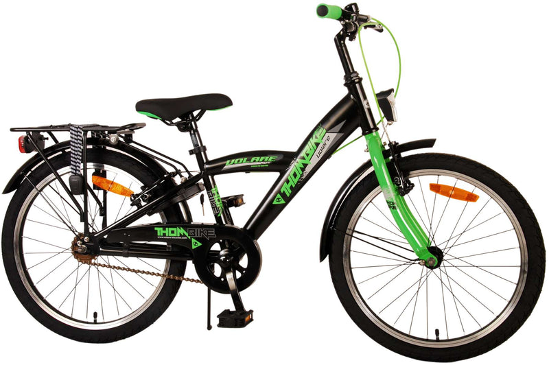 Afbeelding laden in galerijviewer, Volare Thombike Kinderfiets Jongens 20 inch Zwart Groen Twee Handremmen