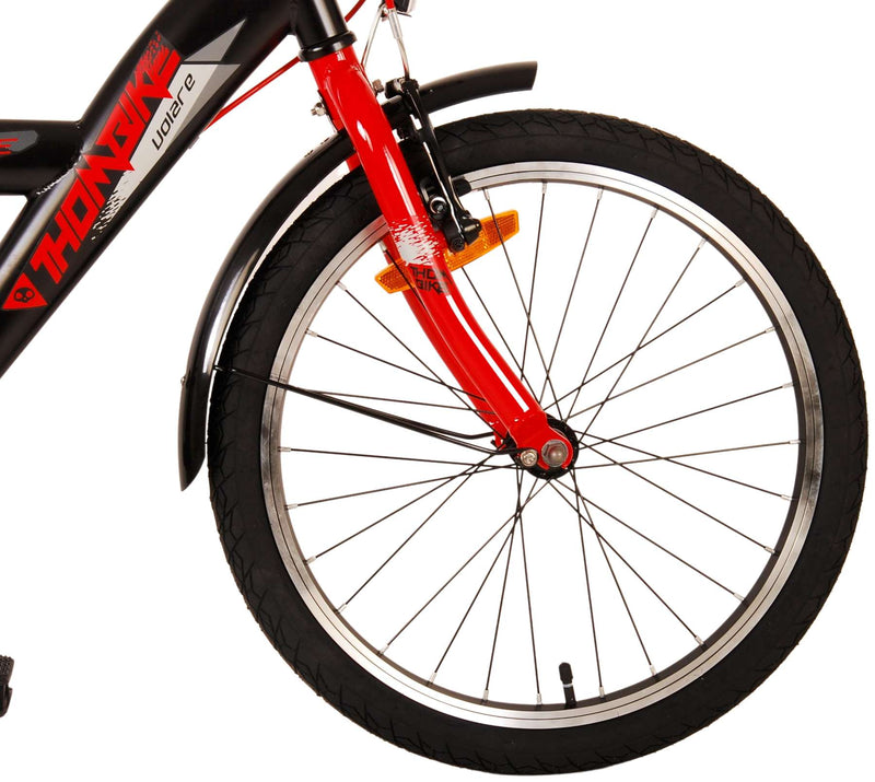 Afbeelding laden in galerijviewer, Volare Thombike Kinderfiets Jongens 20 inch Zwart Rood Twee Handremmen