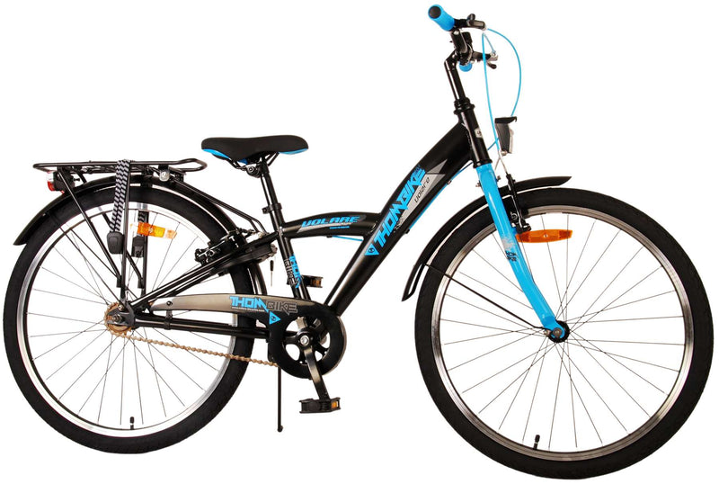 Afbeelding laden in galerijviewer, Volare thombike kinderfiets - jongens - 24 inch - zwart blauw - twee handremmen