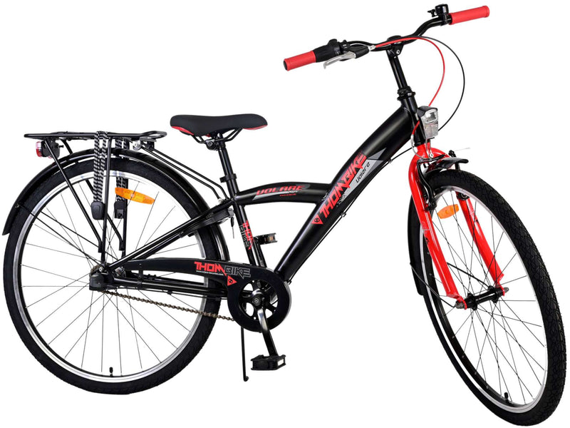Afbeelding laden in galerijviewer, Volare Thombike Kinderfiets - Jongens - 26 inch - Zwart Rood - 3 versnellingen