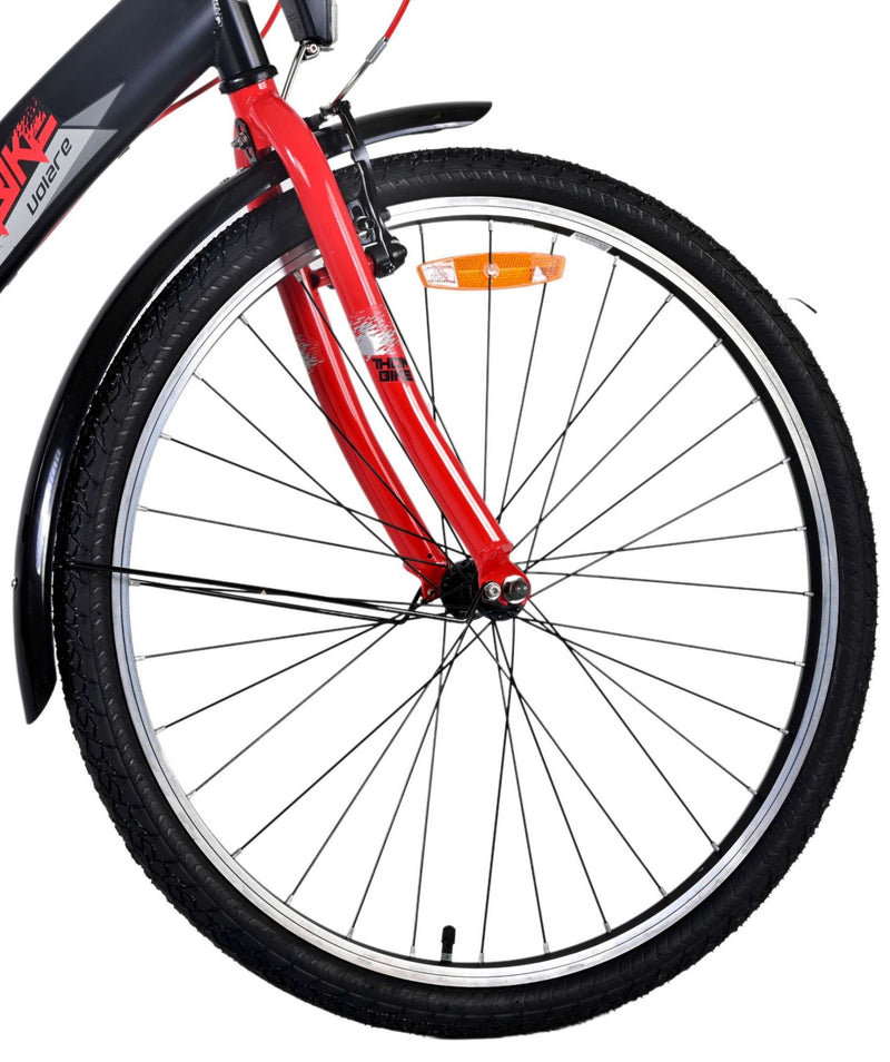 Afbeelding laden in galerijviewer, Volare Thombike Kinderfiets Jongens 26 inch Zwart Rood Twee Handremmen