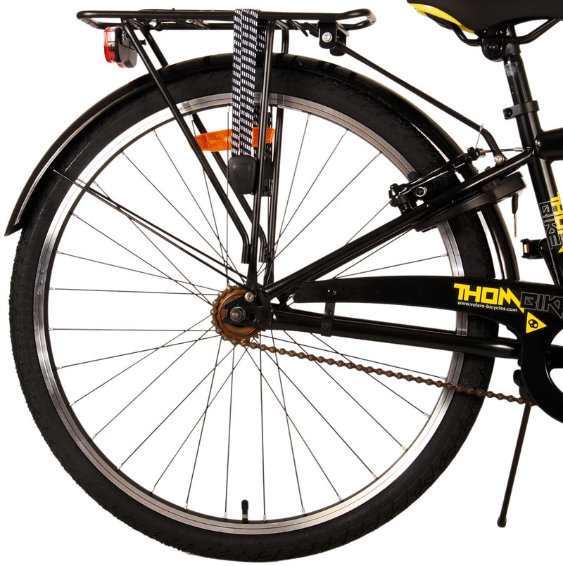 Afbeelding laden in galerijviewer, Volare Thombike Kinderfiets - Jongens - 26 inch - Zwart Geel - Twee Handremmen