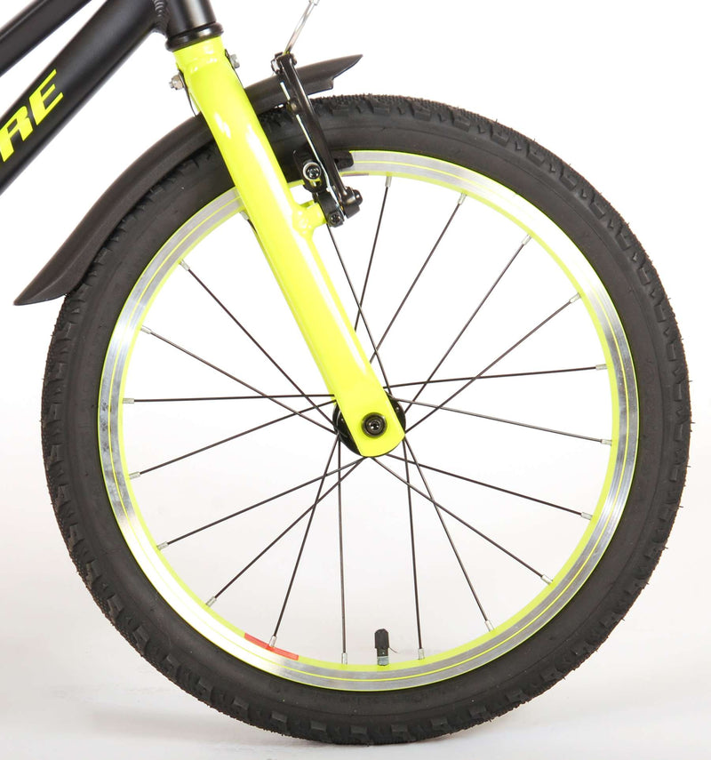 Afbeelding laden in galerijviewer, Volare Blaster Kinderfiets Jongens 18 inch Zwart Geel Groen Prime Collection
