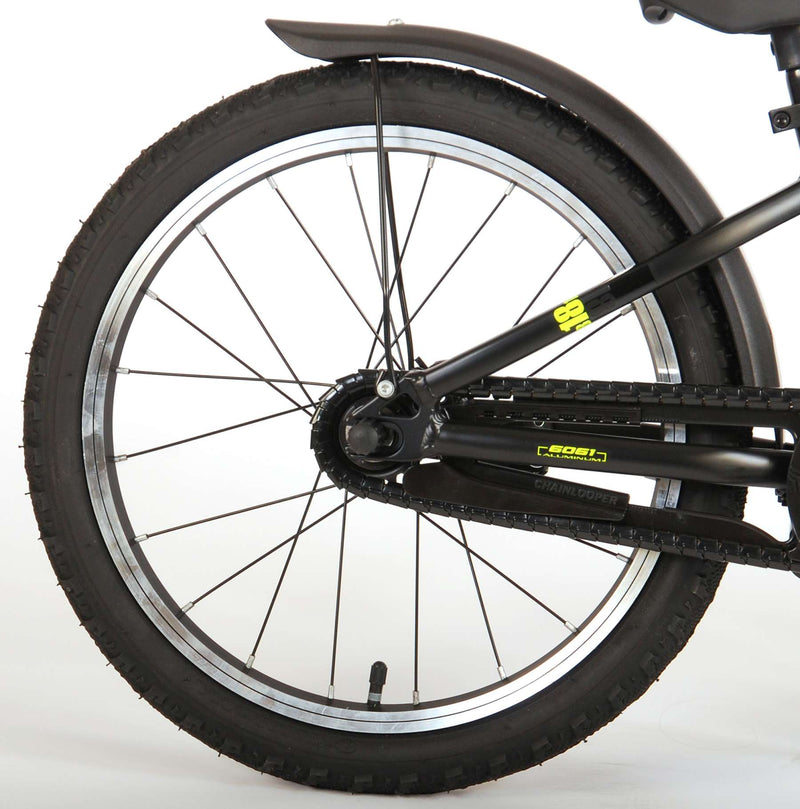 Afbeelding laden in galerijviewer, Volare Blaster Kinderfiets Jongens 18 inch Zwart Geel Groen Prime Collection