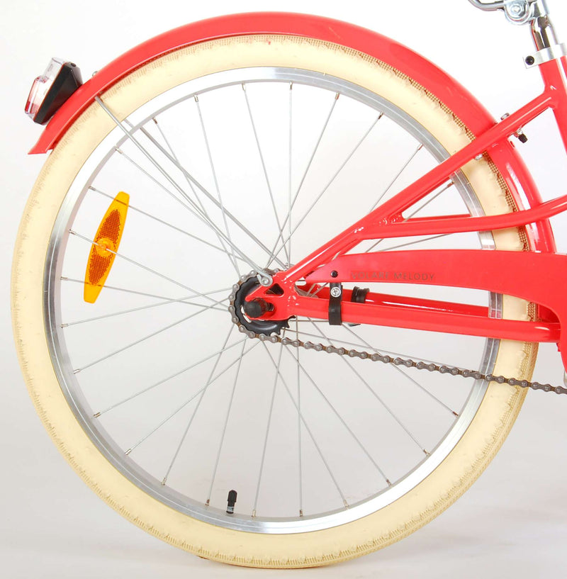 Afbeelding laden in galerijviewer, Volare Melody Kinderfiets Meisjes 24 inch Koraal Rood Prime Collection
