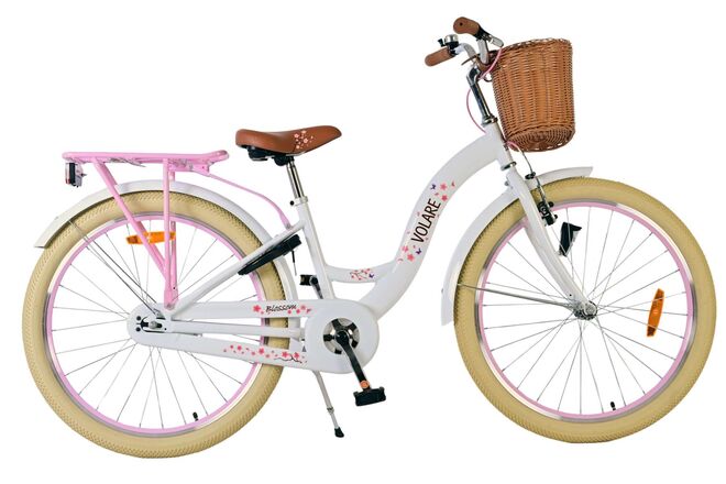 Afbeelding laden in galerijviewer, Volare blossom kinderfiets - meisjes - 24 inch - wit
