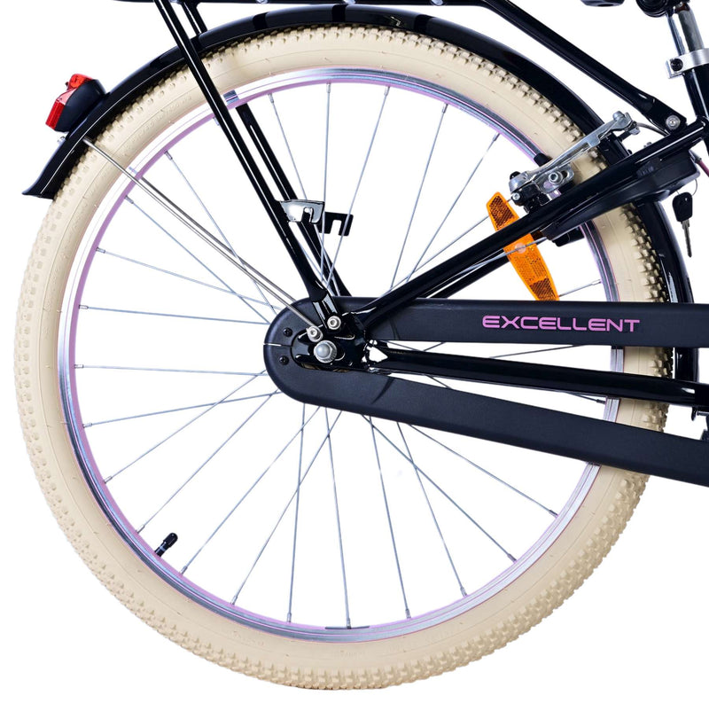 Afbeelding laden in galerijviewer, Volare Volare Kinderfiets Meisjes 24 inch Zwart Twee handremmen