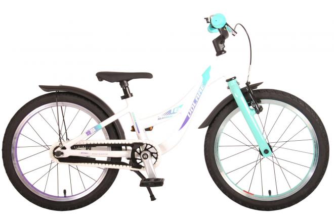 Afbeelding laden in galerijviewer, Volare Glamour Kinderfiets - Meisjes - 18 inch - Wit Mint Groen - Prime Collection