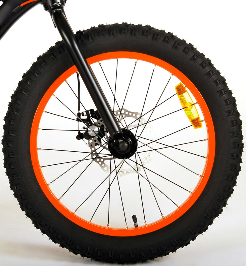 Afbeelding laden in galerijviewer, Volare Gradient Kinderfiets – Jongens – 20 inch – Zwart Oranje Rood – 6 speed – Prime Collection