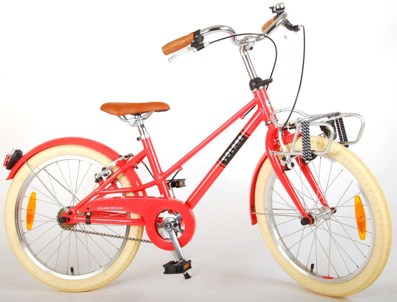 Afbeelding laden in galerijviewer, Volare Melody Kinderfiets Meisjes 20 inch Koraal Rood Twee Handremmen Prime Collection