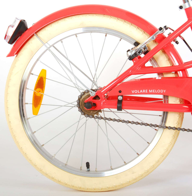 Afbeelding laden in galerijviewer, Volare Melody Kinderfiets Meisjes 20 inch Koraal Rood Twee Handremmen Prime Collection
