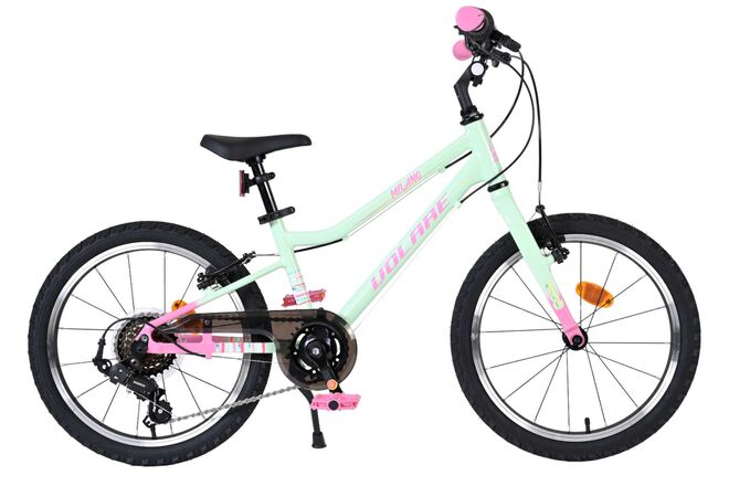 Afbeelding laden in galerijviewer, Volare milano kinderfiets - meisjes - 18 inch - mintgroen - 6 speed