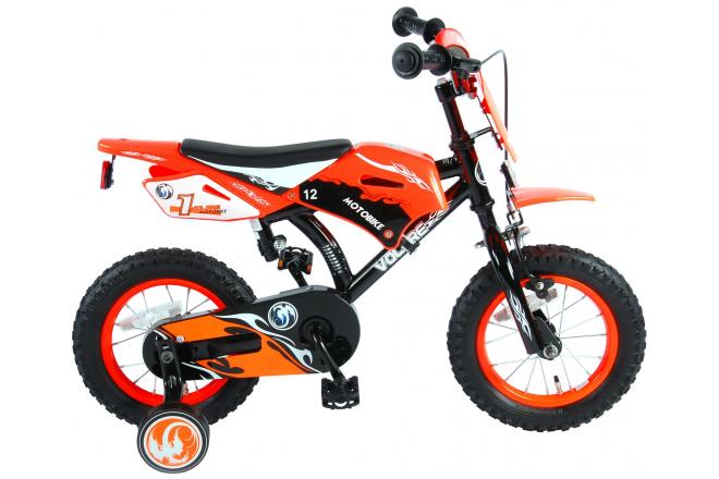 Afbeelding laden in galerijviewer, Volare Motorbike Kinderfiets Jongens 12 inch Oranje 95% afgemonteerd