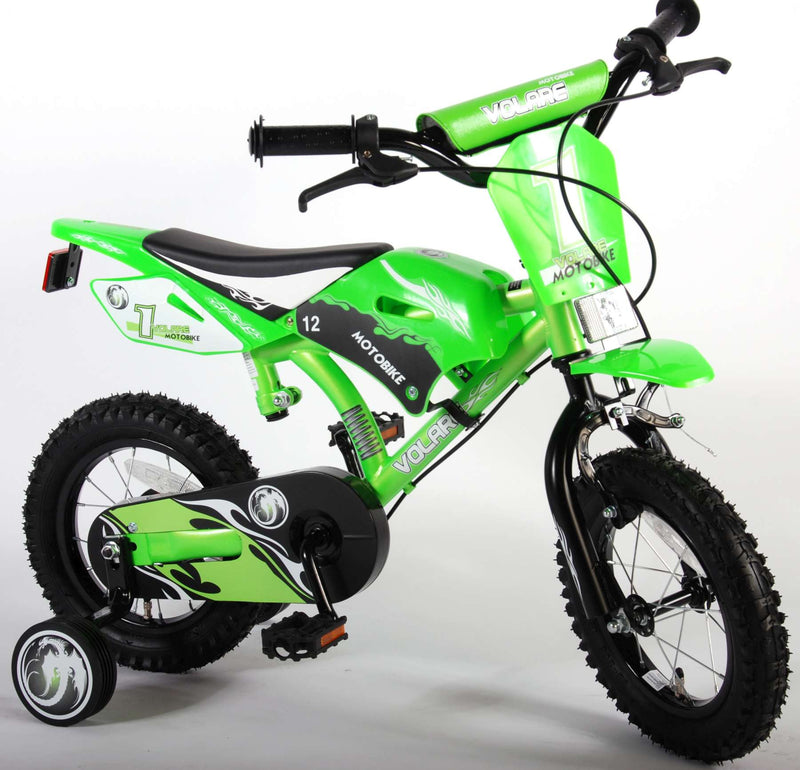 Afbeelding laden in galerijviewer, Volare Motorbike Kinderfiets Jongens 12 inch Groen Twee handremmen
