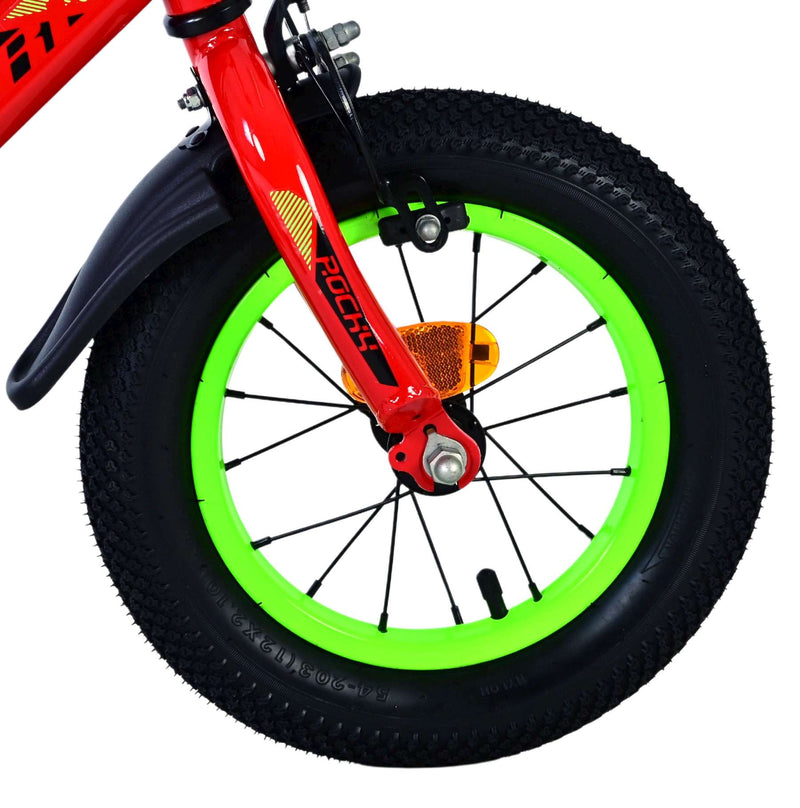 Afbeelding laden in galerijviewer, Volare rocky kinderfiets - jongens - 12 inch - rood - twee handremmen