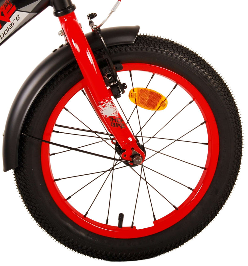 Afbeelding laden in galerijviewer, Volare Thombike Kinderfiets - Jongens - 16 inch - Zwart Rood