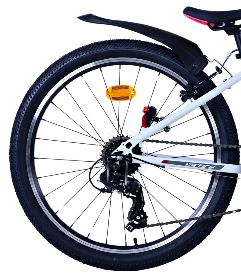 Afbeelding laden in galerijviewer, Volare xc race kinderfiets - 24 inch - 21 speed - wit roze