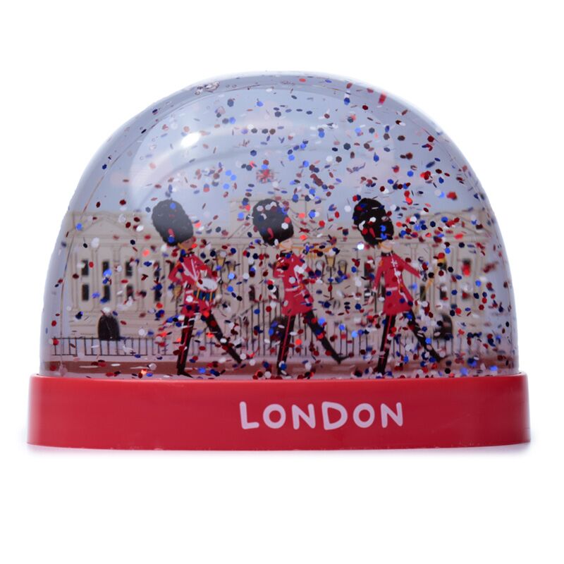Afbeelding laden in galerijviewer, Londen souvenir koninklijke wachter op parade large glitter sneeuwbol