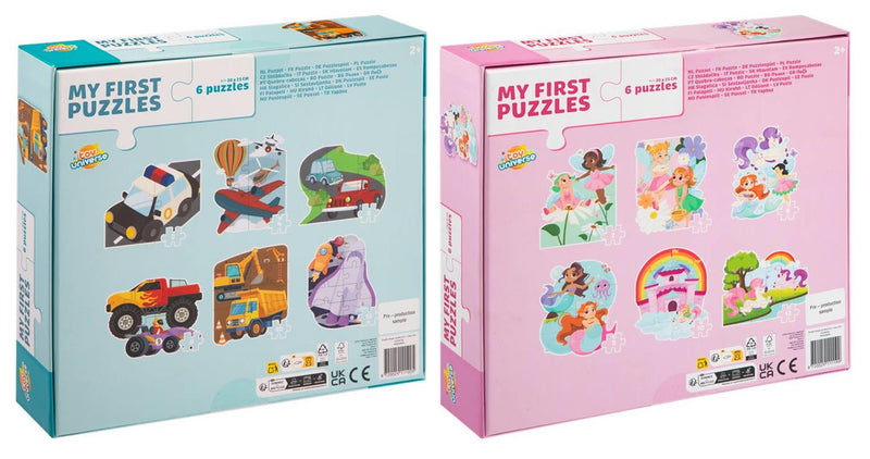 Afbeelding laden in galerijviewer, Toy universe my first puzzle 6-in-1 vormenpuzzel, 2 assorti
