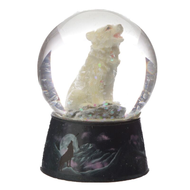 Afbeelding laden in galerijviewer, Protector of the north dream protector wolf sneeuwbol