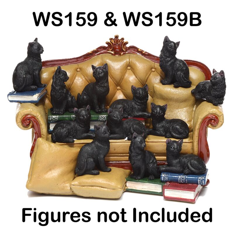 Afbeelding laden in galerijviewer, Zwarte kat wereld sofa display