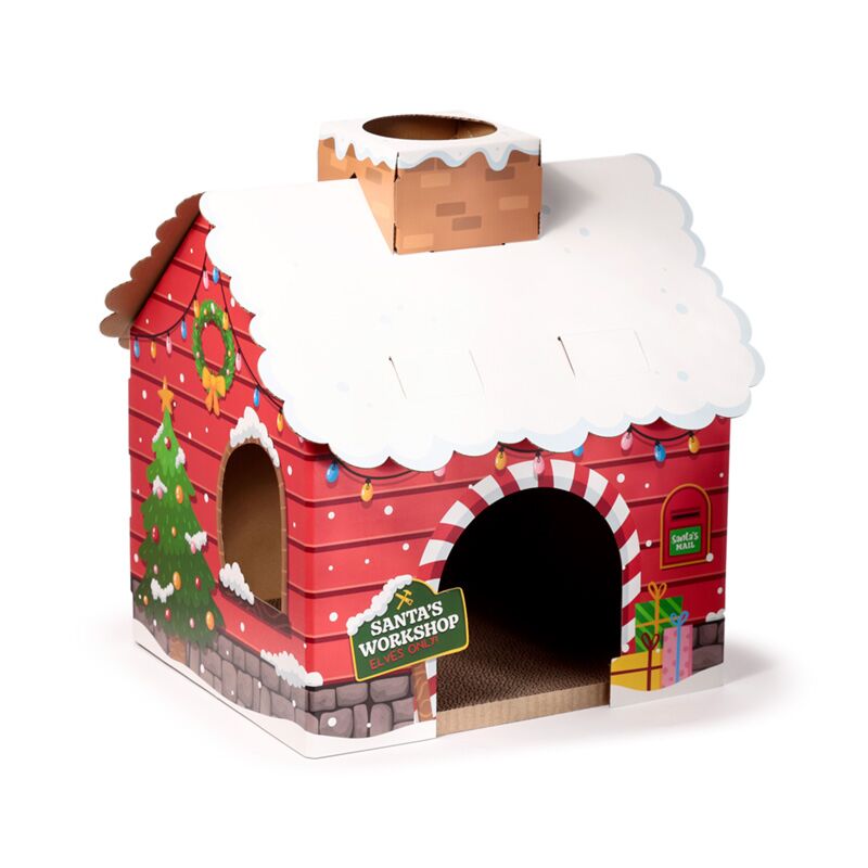 Afbeelding laden in galerijviewer, Abi kerstgrot kerstmis 100% karton kat speelhuisje