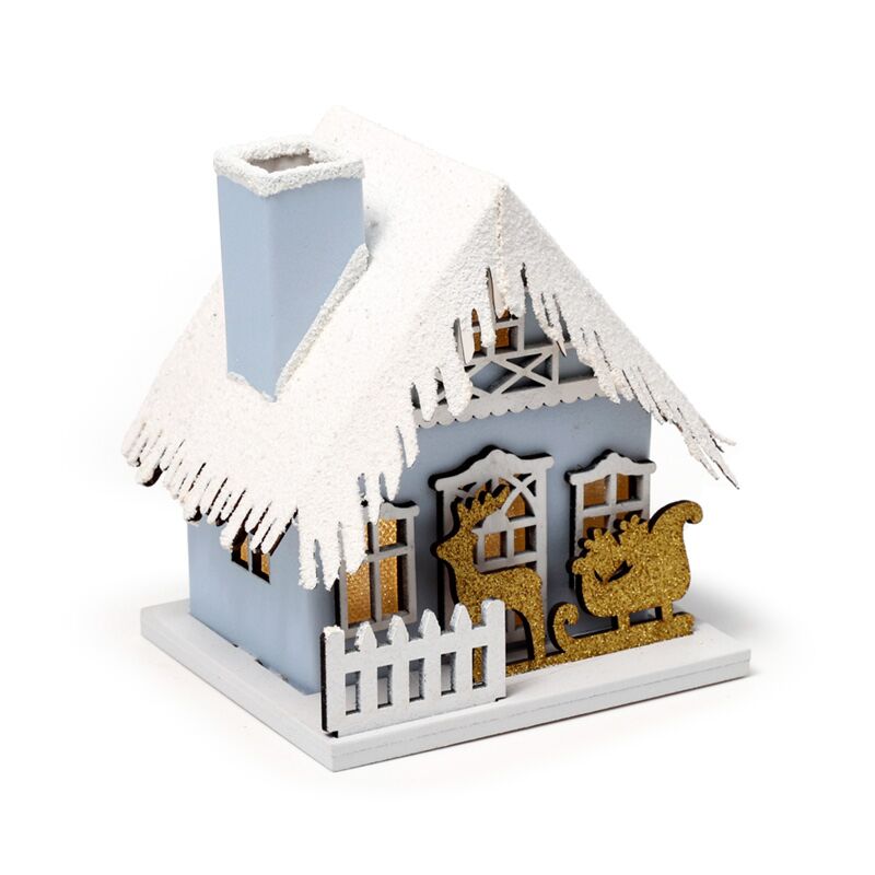 Afbeelding laden in galerijviewer, Gouden slee scene kerstmis huis led decoratie