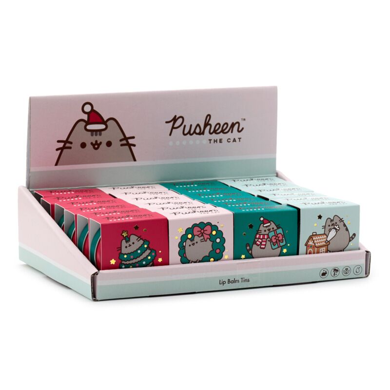 Afbeelding laden in galerijviewer, Union kerstmis 2023 pusheen de kat lipbalsem in blik