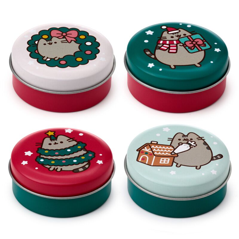 Afbeelding laden in galerijviewer, Union kerstmis 2023 pusheen de kat lipbalsem in blik