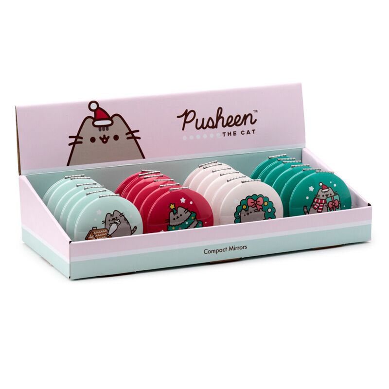 Afbeelding laden in galerijviewer, Union kerstmis pusheen de kat compact make up spiegeltje