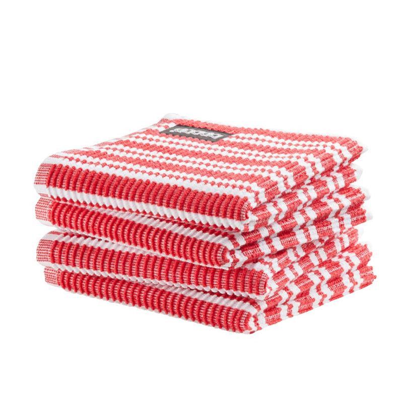 Afbeelding laden in galerijviewer, Ddddd vaatdoek classic clean pak a 4 stuks 30x30cm rood