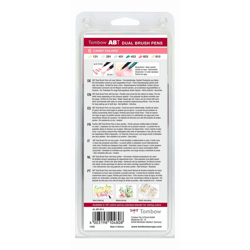 Afbeelding laden in galerijviewer, Tombow • abt dual brush pen set candy kleuren 6pcs