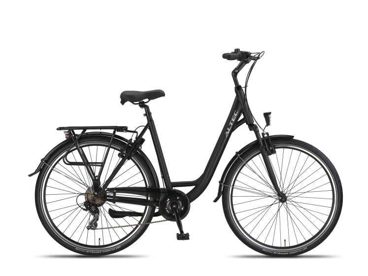 Afbeelding laden in galerijviewer, Altec verona 28 inch 52 cm dames 7v v-brakes matzwart