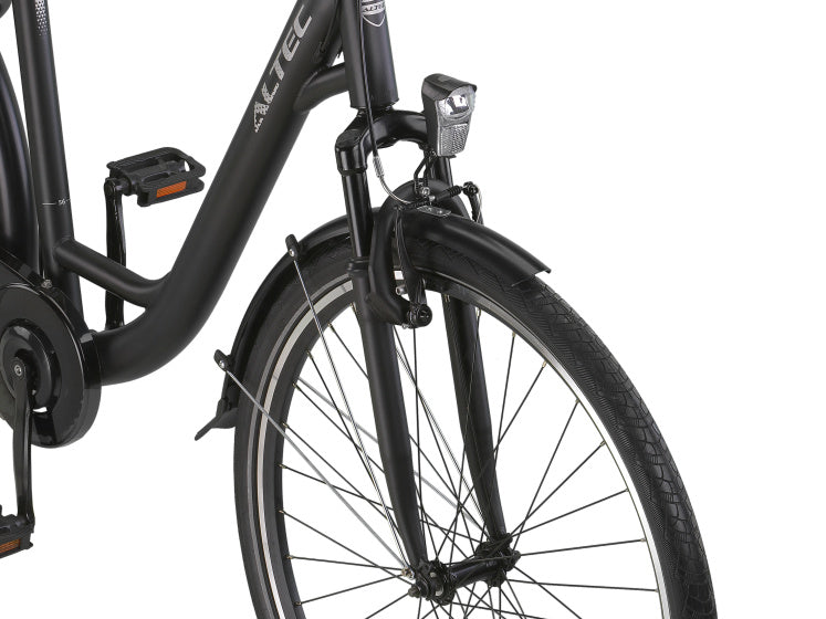 Afbeelding laden in galerijviewer, Altec verona 28 inch 52 cm dames 7v v-brakes matzwart