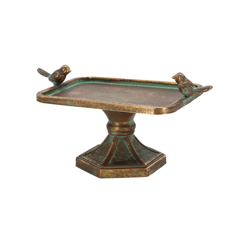 Afbeelding laden in galerijviewer, Esschert design aged metal vogelbad m 28,9x16x15cm gietijzer