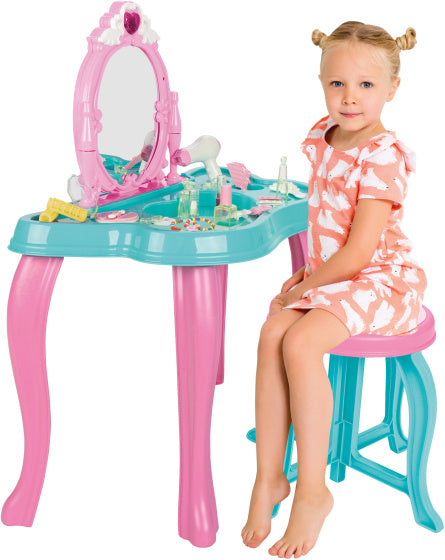 Afbeelding laden in galerijviewer, Pilsan Make-up tafel lichten geluidseffecten roze