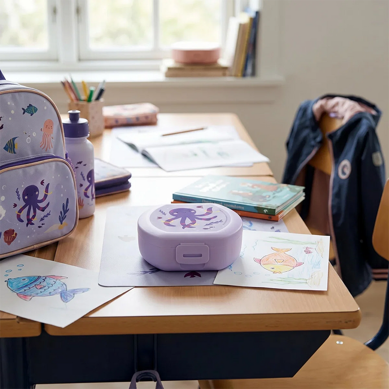 Afbeelding laden in galerijviewer, Amuse lunchbox medium paars octopus