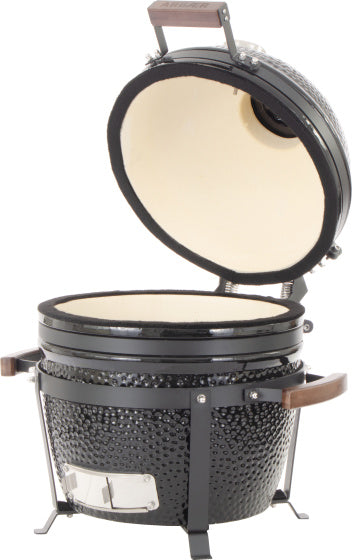 Afbeelding laden in galerijviewer, Arbaer Kamado Medium Ø 16 inch met Frame Keramisch Zwart