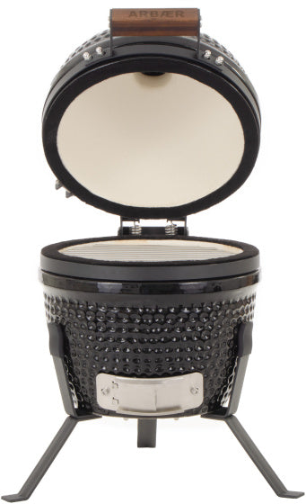 Afbeelding laden in galerijviewer, Arbaer Kamado Small Ø 13 inch met Frame Keramisch Zwart