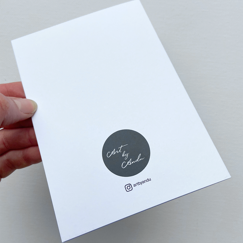 Afbeelding laden in galerijviewer, Art by andu wenskaart christmas green