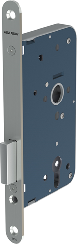 Afbeelding laden in galerijviewer, Assa abloy 2455 kastslot | dm50mm | pc | voorplaat staal gelakt 24x235mm rechthoekig | dr 1+2+3+4 - 7962019